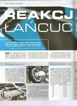 Łańcuchy motocyklowe muszą znosić maksymalne obcią żenia