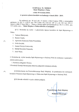 Treść Uchwały Nr XII/80/15 z dnia 18 września 2015r. w sprawie