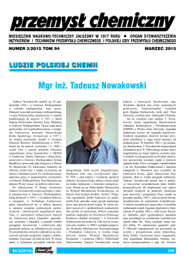 mgr. inż. Tadeusz Nowakowski