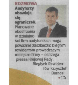 ROZMOWA Audytorzy obawialą się ograniczeń.