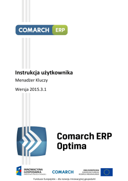 Comarch ERP Optima - Menadzer Kluczy