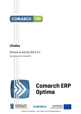„Comarch ERP Optima 2015.3.1