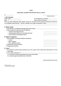 WZÓR oRzEczENIE LEKARsKo-wETERYNARYJNE DLA oGiERA