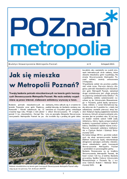 Jak się mieszka w Metropolii Poznań?