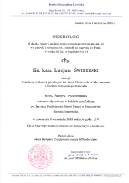 nekrolog - świderski