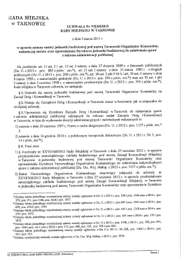Uchwała nr VII/60/2015 Rady MNiejskiej w Tarnowie
