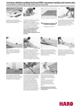 Instrukcja układania podłogi korkowej HARO z łączeniem metodą