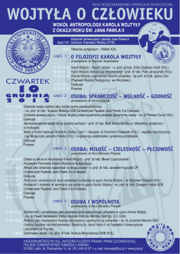 WOJTYŁA O CZŁOWIEKU