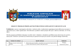 szkolny program profilaktyki - Publiczne Gimnazjum w Gruszczycach