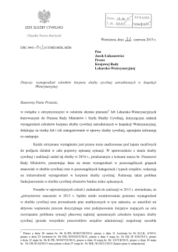 SZEF SŁUŻBY CYWILNEJ