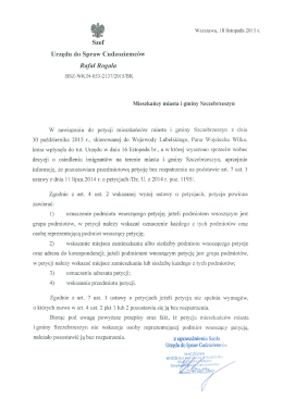 Szef - Urząd do Spraw Cudzoziemc&oacute;w