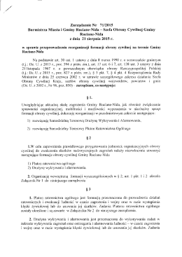 Zarządzenie 71/2015 - BIP Urzędu Miasta i Gminy Ruciane-Nida