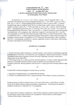 Zarządzenie Nr 70/2015Wójta Gminy Nowe Miasto z dnia 01