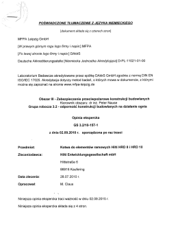 POŚWIADCZONE TŁUMACZENIE Z JĘZYKA NIEMIECKIEGO