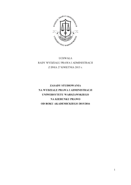 Prawo - Wydział Prawa i Administracji UW
