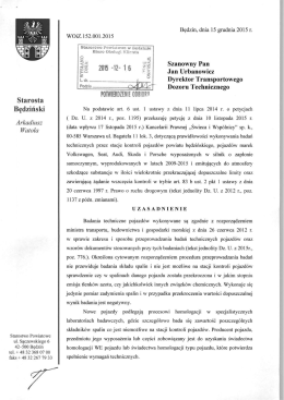 Starosta - Starostwo powiatowe w Będzinie