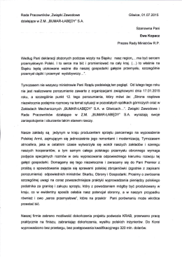 Apel pracowników Bumaru-Łabędy
