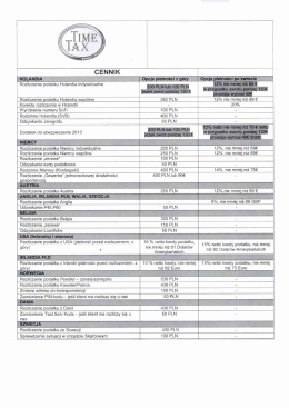 Cennik TimeTax - PHU "MIKO-DOM"
