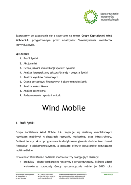 SII - Raport analityczny Wind Mobile