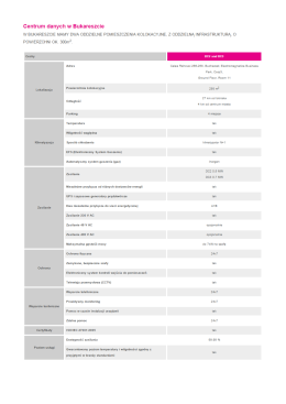 Centrum danych w Bukareszcie W BUKARESZUE MAMY DWA