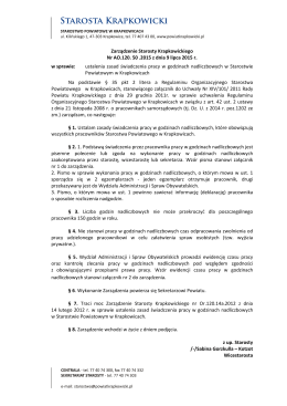50_2015-07-09 w spr. ustalenia zasad świadczenia pracy w