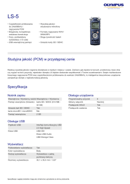 LS‑5, Olympus, Audio Recording