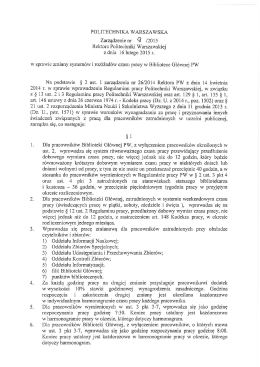 POLITECI-ÍNIKA WARSZAWSKA Zarządzenie nr Q /2015 Rektora