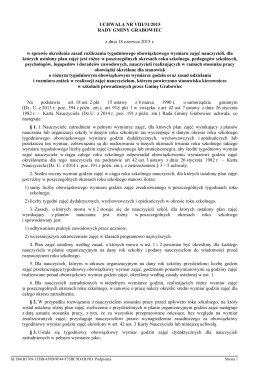 uchwała nr viii/31/2015 rady gminy grabowiec