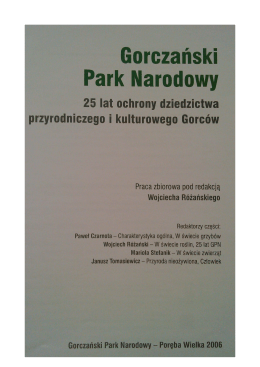 Gorczański Park Narodowy. 2006. 25 lat ochrony dziedzictwa
