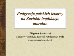 Emigracja polskich lekarzy na Zachód: implikacje