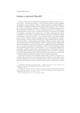 Sztuka w okowaeh filozofii?