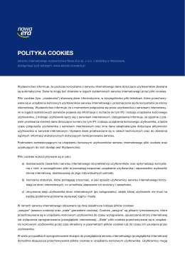 POLITYKA COOKIES - e