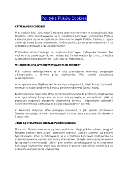 Polityka Plików Cookies - Stworzone dla Farmaceuty