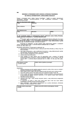 F`ros o ucwolzenie konta rodzica {nazwa koma&fnof;lo`gin i ha