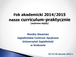 Nasze Curriculum JCJ – M. Stawicka