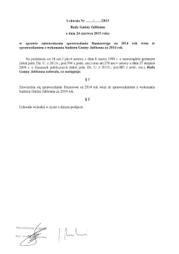 Uchwała Nr ....../....../2015