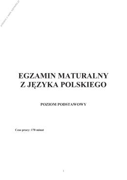 egzamin maturalny z jzyka polskiego poziom podstawowy