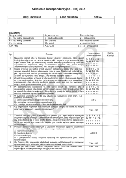 Szkolenie korespondency`jne