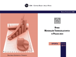 „Rynek materiałów termoizolacyjnych w Polsce 2014” Cena raportu