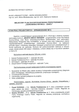 STAN PRAC PROJEKTOWYCH
