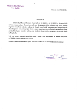 konsultacje projektu uchwały RG