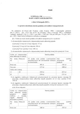 projekt w spr. stawek podatku od środków transportowych