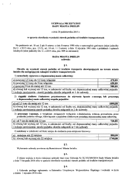 RADY MIASTA IMIELIN z dnia 28 października 2015 r. w spraWie