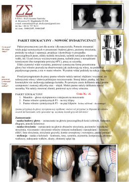 pakiet edukacyjny do ćwiczeń fryzjerskich