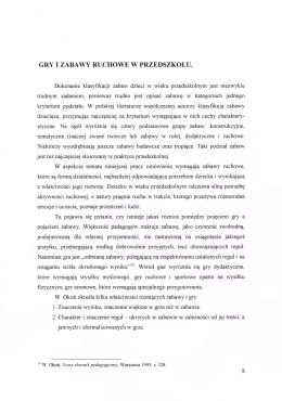 GRY I ZABAWY RUCHOWE W PRZEDSZKOLU.