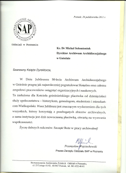 Stowarzyszenie Archiwist&oacute;w Polskich, oddział Poznań