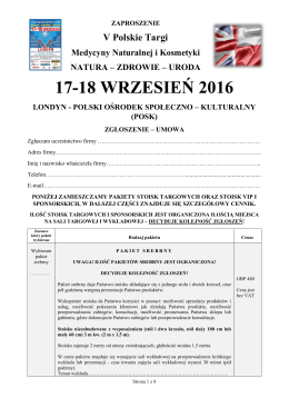 6 – 7 LUTY 2016 - IV Polskie Targi Medycyny Naturalnej NATURA