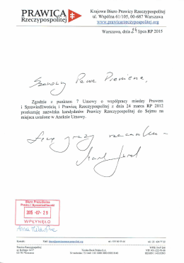 PRAWIC A Kraj owe Biuro Prawicy Rzeczypospolitej l. . ul. Wsp&oacute;lna