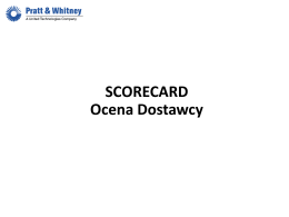 Co to jest Scorecard? - Pratt & Whitney Kalisz
