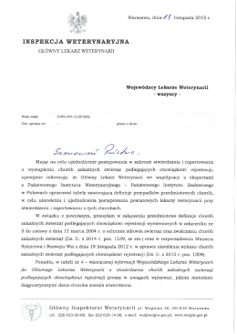 064-26-15 pismo GLW do WLW w spr chorob zakaznych